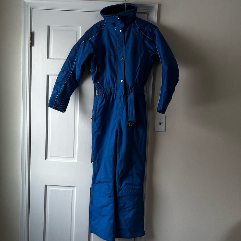 Marker Blue Full-Length Ski One-Piece Jacket
